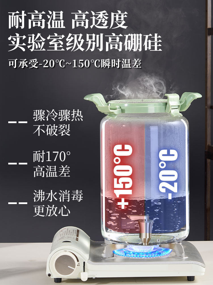 Green Plum Fruit Wine Brewing Container, Glass Bottle for Soaking Wine, Household Wine Jar, Special Wine Bottle for Soaking Wine, High-End Sealed