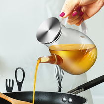 Fengshou glass oil jug Guangkou kitchen Home European-style anti-leak bottle seasonings Soy Sauce Vinegar Bottle Big Oil Bottle Jar