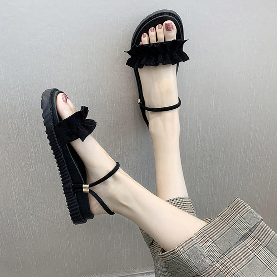2024 New Sandals Women's Roman Fashion Two-Wear Flat Summer Internet Celebrity Ins Trendy Beach Shoes Fairy Super Hot Slippers