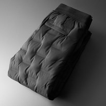 19 Winter New Waterproof Pressure Rubber Down Pants Men Casual Thickening Warm Fashion White Duck Suede Outside Wearing Down Pants