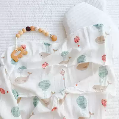 Baby gauze quilt Summer thin baby birth supplies Delivery room swaddling towel Birth hug baby blanket soft