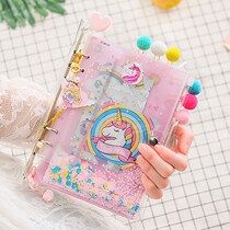 ins Korean cute pink girl heart book hand note suit loose page handbook net red notebook unicorn