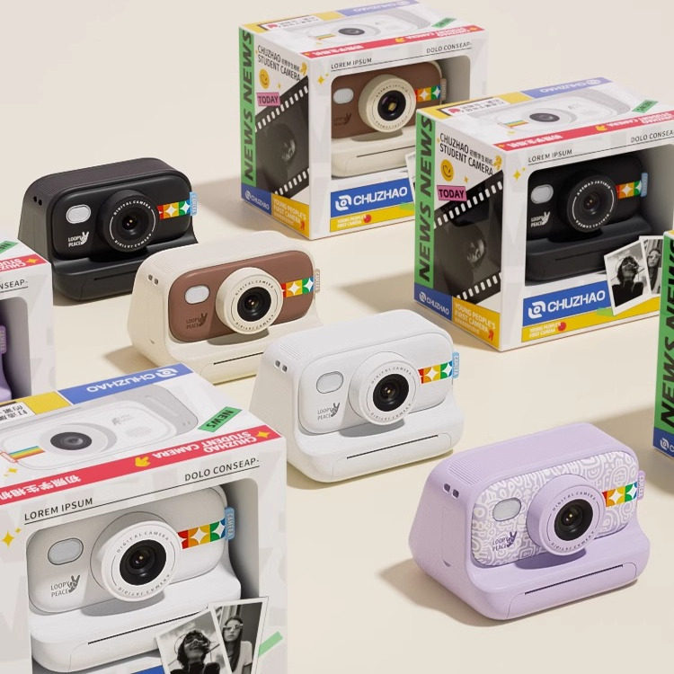 Printable Photo All-In-One Instant Camera for Children, High-Pixel Birthday Gift