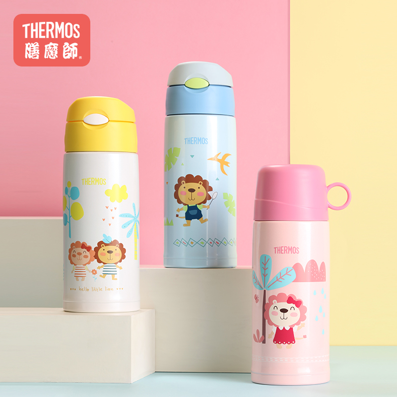 (Buy Now) Thermos Children's Thermos Cup Straw Dual-use Learning Drinking Cup Large Capacity Portable Water Cup FFG