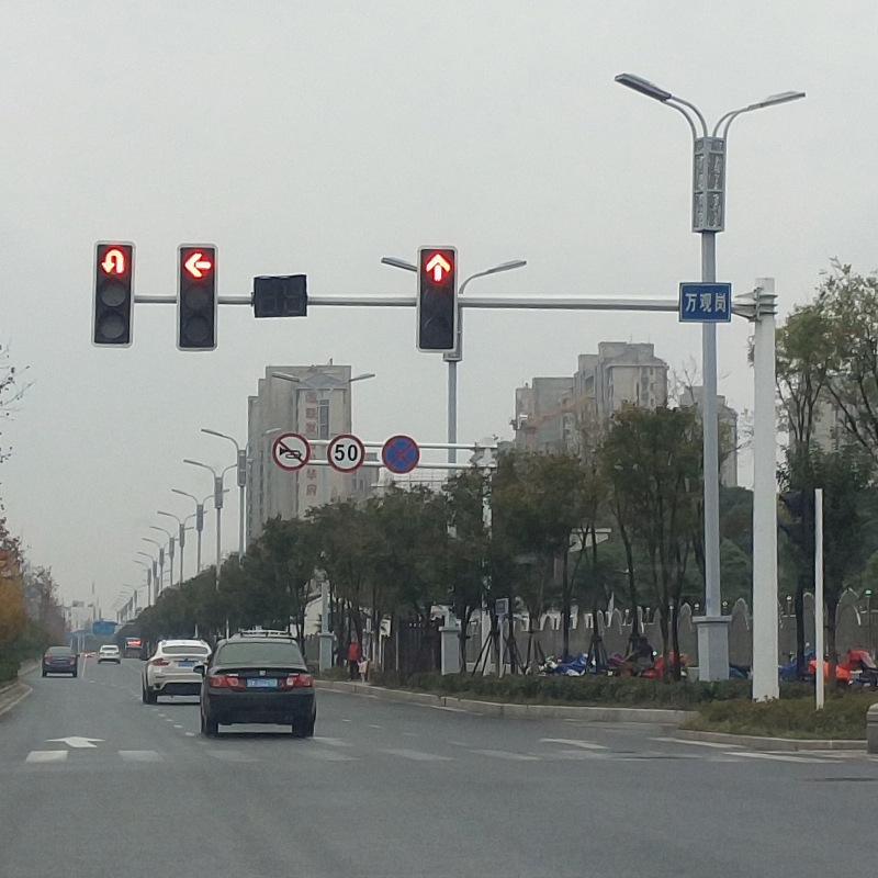 Beijing traffic monitoring pole hot-dip galvanized vertical pole supporting embedded parts electronic police surveillance octagonal pole factory direct sales