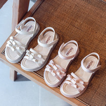 next jazz girls sandals 2021 new fashion summer girls princess shoes soft bottom non-slip beach shoes