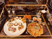 (Millionaire Bean) Vintage Earrings American Enamel Retro Ancient With Trinkets Ear Clip European (3)