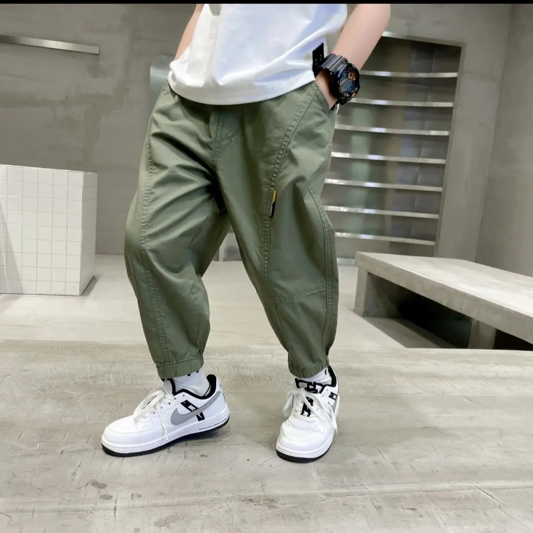 Cotton Children's Overalls 2022 Summer New Boys Pants Spring and Autumn Casual Pants Anti-mosquito Pants