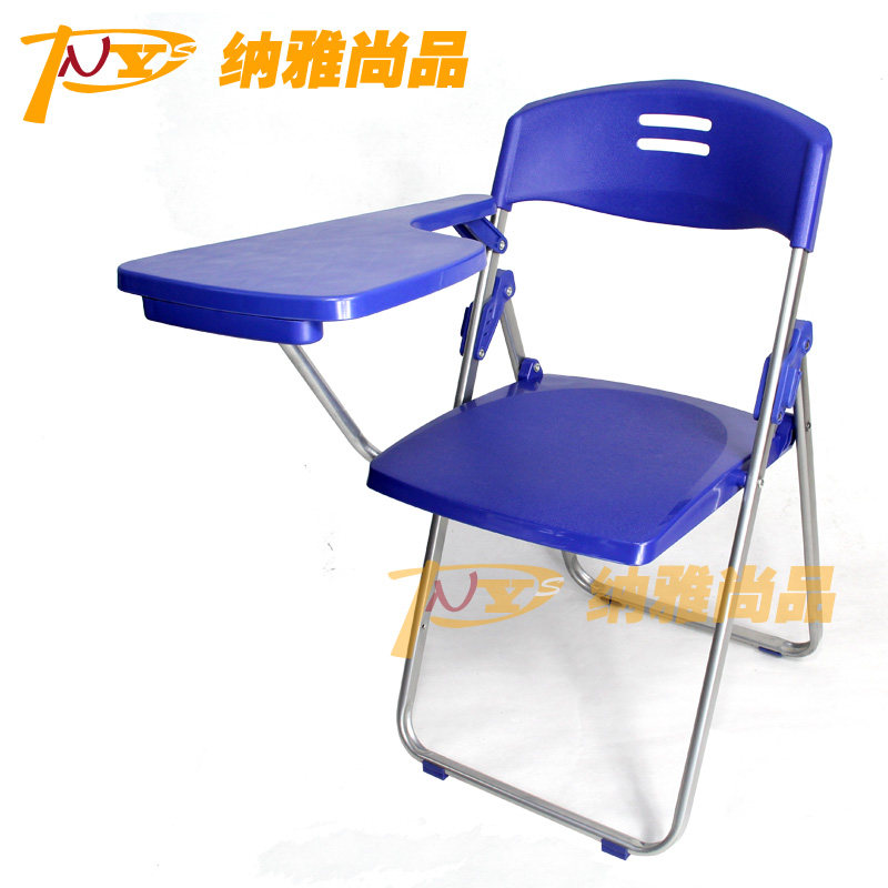Training chair writing board plastic desk and chair integrated folding conference chair with small desk board organization student teaching class chair