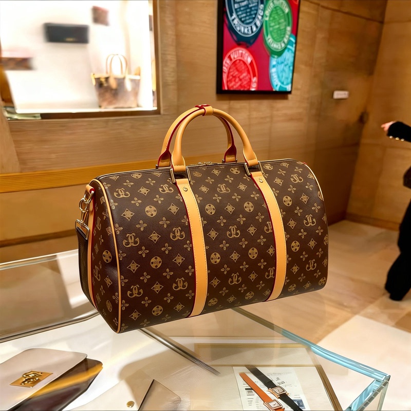 2026 New Model Keepall50 Casual Fashion Travel Bag Fitness Bag Single Shoulder Handbag Large Bag for Business Trips and Boarding