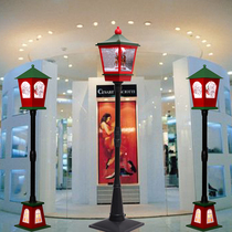 Christmas decoration ornament drifting snow street lamp mall hotel window scene decoration props music drifting snow lamp pendulum lamp