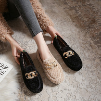 2021 new pregnant women shoes one foot pedal foot floating edema month postpartum bag follow autumn and winter outwear net red sweater shoes