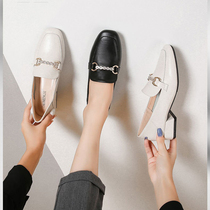 2021 Fall new pregnant womens shoes Moon Soft bottom One foot pedal Fooedema easy roughshage with Inron Little Leather Shoes