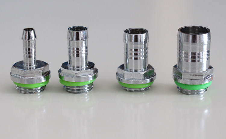 2-point threaded pagoda hose joint with sealing ring brass water pipe joint