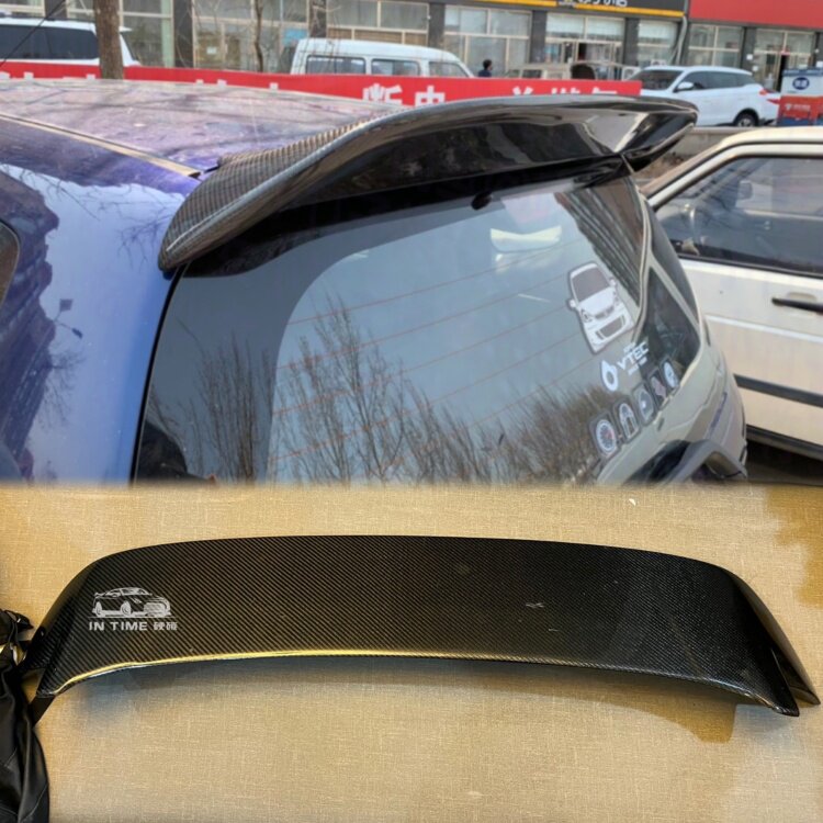 Подходит для старого поколения Honda fit carbon fiber tail FIT GD3 GD1 модифицированное крыло-спойлер с ложкой фиксированное ветровое крыло Изображение 1