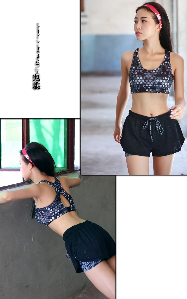 {Đặc biệt} Vảy cá in Hỗ trợ cao Chạy chống sốc Đồ lót thể thao Yoga Không có vòng thép Áo ngực thể thao Mùa hè áo ngực tập gym