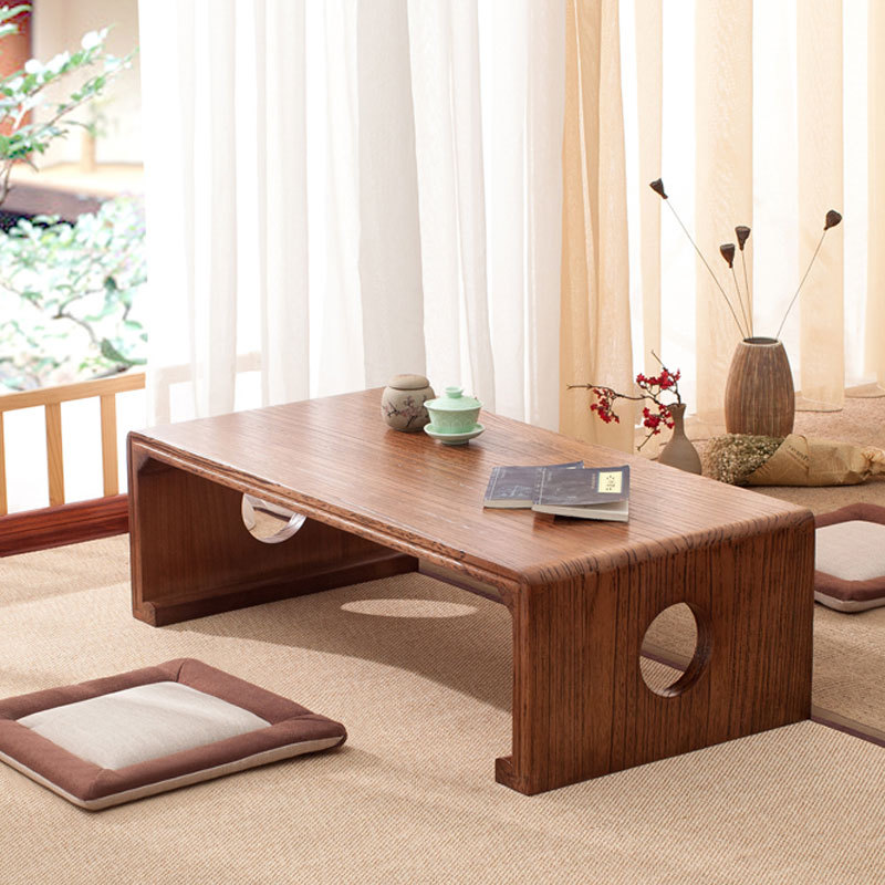 Solid wood tatami coffee table Low table Modern simple Japanese balcony small table Low table Floor Kang table Piano table