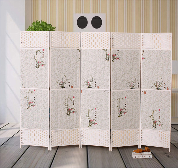 Mục vụ thời trang rơm vải màn hình phân vùng đơn giản hiện đại văn phòng khách sạn phòng khách di động hiên màn hình gấp - Màn hình / Cửa sổ vách ngăn cầu thang gỗ đẹp