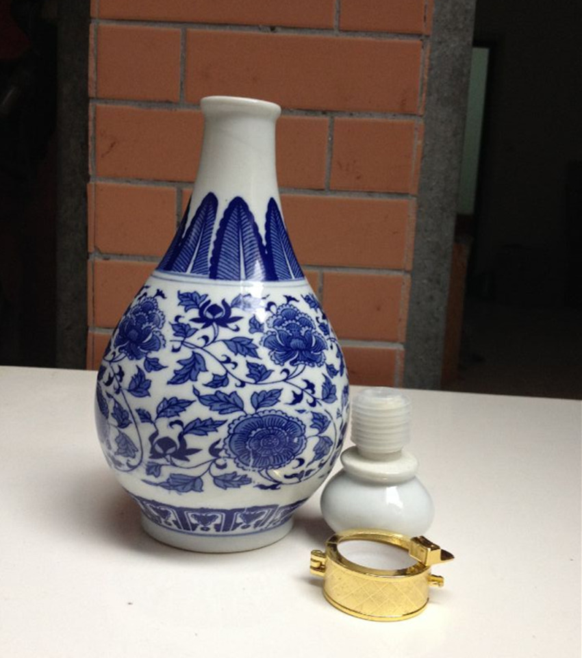 New Jingdezhen 1 kg sứ gốm sứ màu xanh và trắng bình đựng rượu vang