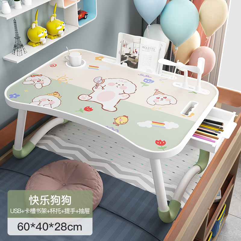 Bed Small Table Student Dorm Room Bunk Bed Laptop Bracket Bedside Table Foldable Portable Table Plate Sloth Bedroom Home Office Cartoon Children Learn Writing Desk Floating Window Desk-Taobao