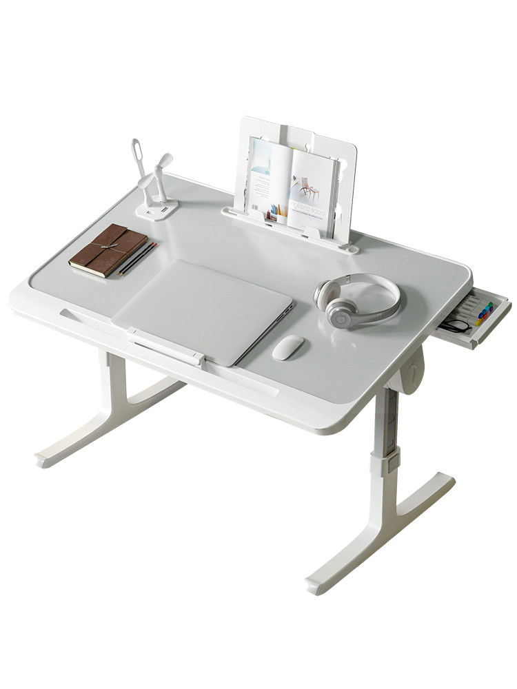 Foldable Bed Study Desk, Simple Dormitory Essential for Students in Upper Bunks, Writing Desk for Bed, Height-Adjustable Stand, Home Office Study, Bay Window Lazy Laptop Desk, Small Table