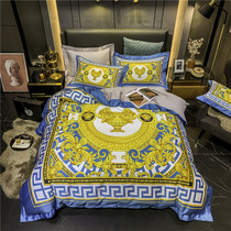 120 Xinjiang long staple cotton satin four-piece European luxury digital printing cotton quilt cover sheets bedding