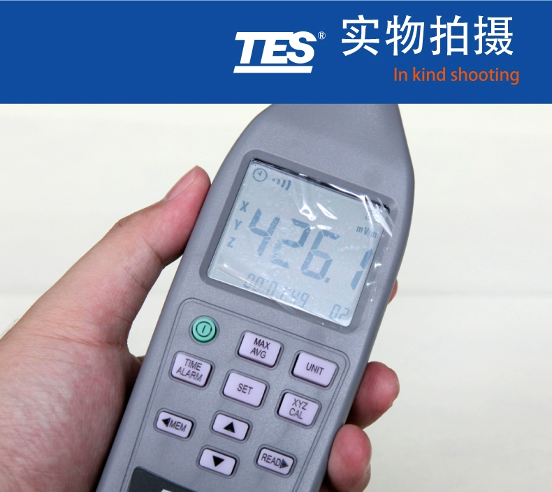 máy đo liều phóng xạ Đài Loan TES-593R Gaussmeter bức xạ sóng điện từ có độ chính xác cao máy dò tần số cao kỹ thuật công nghiệp trạm gốc máy đo bức xạ mặt trời