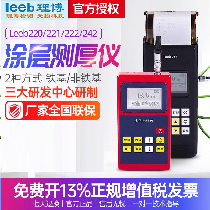 里博双用涂层测厚仪 镀层油漆膜厚检测仪 可更换探头膜厚仪