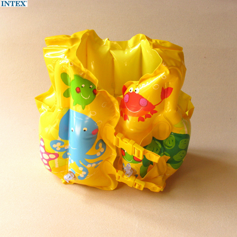 INTEX Children Life Vest Buoyancy Vest Baby Baby Inflatable Waistcoat Cartoon Rafting Swimsuit Swim Ring