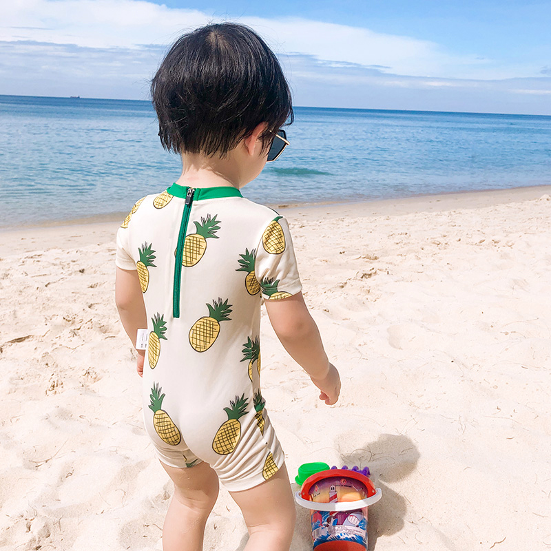 South Korea Ins children swimsuit male infant Pineapple Boy Swimsuit Boy Sun Protection Tide 61 Baby swimsuit-Taobao
