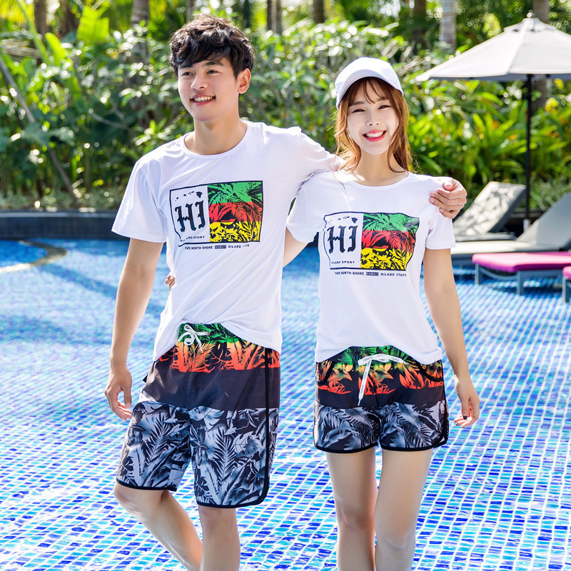 Summer Korean beach pants cool running quick-drying couple women's casual men's loose large size shorts home five-point shorts