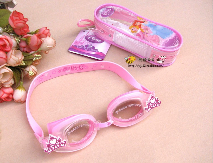 Kính bảo hộ chính hãng cho trẻ em Disney Kính nam Mickey và bé gái KT Professional Cartoon HD Kính chống nước chống sương mù - Goggles