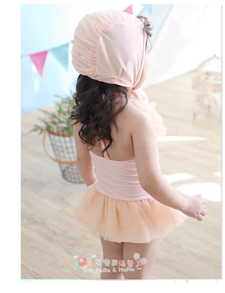 Đồ bơi cho bé gái Đồ bơi Phiên bản Hàn Quốc của áo tắm một mảnh kiểu mẹ-con mẹ và con gái bé bơi mũ bơi do boi tre em