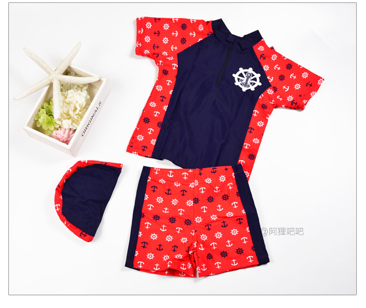 Bộ đồ bơi cho bé trai Chia đôi lớn Kem chống nắng cho bé Chất béo cho bé Bộ đồ bơi bé trai 6-12 tuổi 15 Bộ đồ bơi - Bộ đồ bơi của Kid đồ bơi bé gái tay dài
