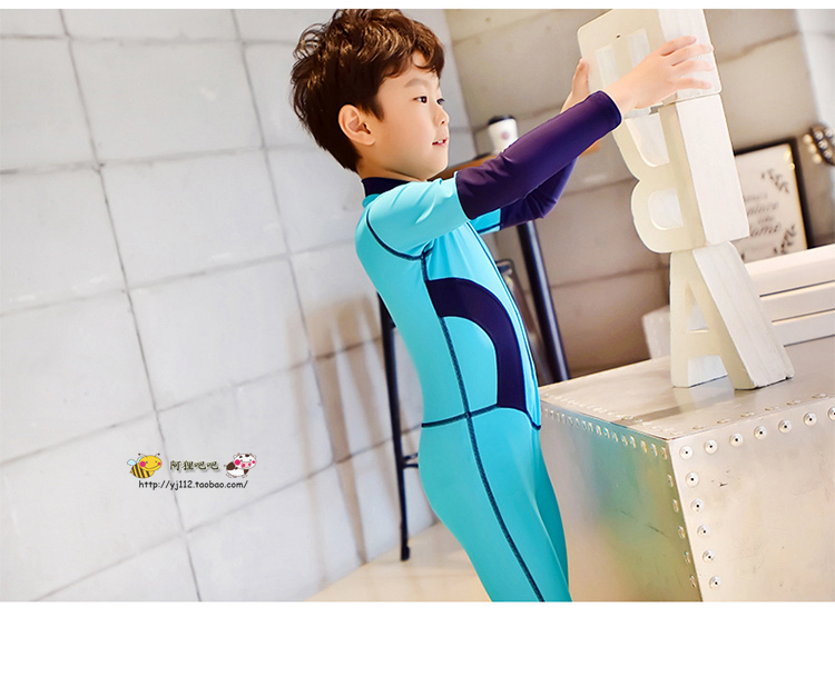 Đồ bơi trẻ em một mảnh Hàn Quốc cho bé trai và bé gái lớn mùa đông nóng xuân dày dày 12 bộ đồ lặn 15 tuổi đồ bơi h&m cho bé gái