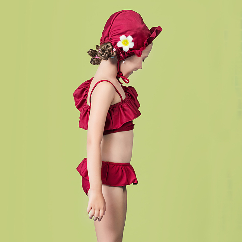 Đồ bơi trẻ em Hàn Quốc bé gái bé gái mặc bikini trẻ em chia đôi đồ bơi 1-3 tuổi -10 tuổi Đồ bơi - Bộ đồ bơi của Kid đồ bơi nàng tiên cá