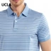 UCLA Mercerized sọc sọc tay áo ngắn POLO Polo