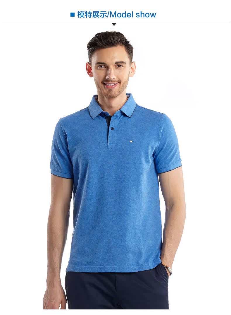 Bông tay ngắn sợi bông UCLA POLO tay ngắn áo polo