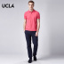 Mùa hè UCLA2018 mới dành cho nam áo thun cotton ngắn tay ngắn kinh doanh áo thun cổ điển màu rắn áo khoác polo Polo