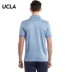 UCLA Mercerized sọc sọc tay áo ngắn POLO Polo