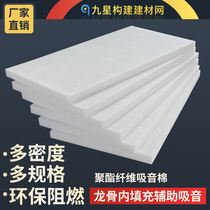 Manufacturer flame retardant fireproof environmentally-friendly wall keel padding polyester fiber sound absorbing cotton silenced soundproof glass cotton material