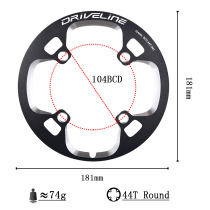 Taiwan Driveline Mountain Bike 36T 38T 42T 44T 48T Dental Guard Plate Aluminum Alloy Guard Plate