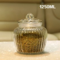 Glass jar storage tank pig oil tank white sugar tank chili tank pepper salt jar oil tank with lid large kitchen household
