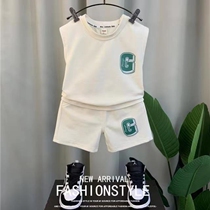 Boys summer vest suit 22 new Yang Baby Web Red Fried Street clothes for children in summer cool handsome gas children