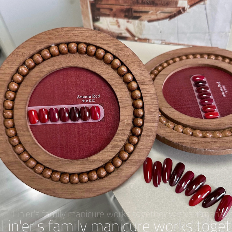 Lin'Er Nail Art New Ankela Red 7-Color Set High-End Brightening Red Series Nail Polish Gel Cherry Wine Red Lin'Er Nail Art New Ankela Red 7-Color Set High-End Brightening Red Series Nail Polish Gel Cherry Wine Red