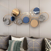Modern living room sofa background wall decoration creative restaurant bedroom bed head light luxury round decoration three-dimensional metal wall Wall