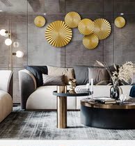 Modern light luxury style sofa background wall decoration wall decoration creative metal iron living room bedroom wall decoration