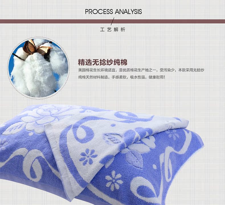 Khăn choàng gối Chengli cotton đích thực đôi bông trưởng thành cotton dày tăng đôi mẫu đơn khăn gối áo gối