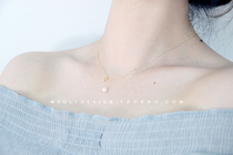 MAOLI natural freshwater pearl necklace silver gold plated necklace choker star bright exquisite pendant