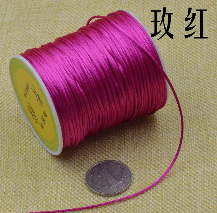Trung Quốc thắt nút dây ngọc bích thứ 7 dây bện 1,5mm DIY vòng đeo tay mặt dây đỏ dây thừng mua hai tặng một - Vòng đeo tay Clasp vòng mã não